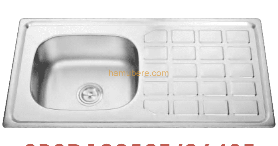 Stainless Steel Sink Wash Basin Kitchen Single Big Size with Board Bowl Home