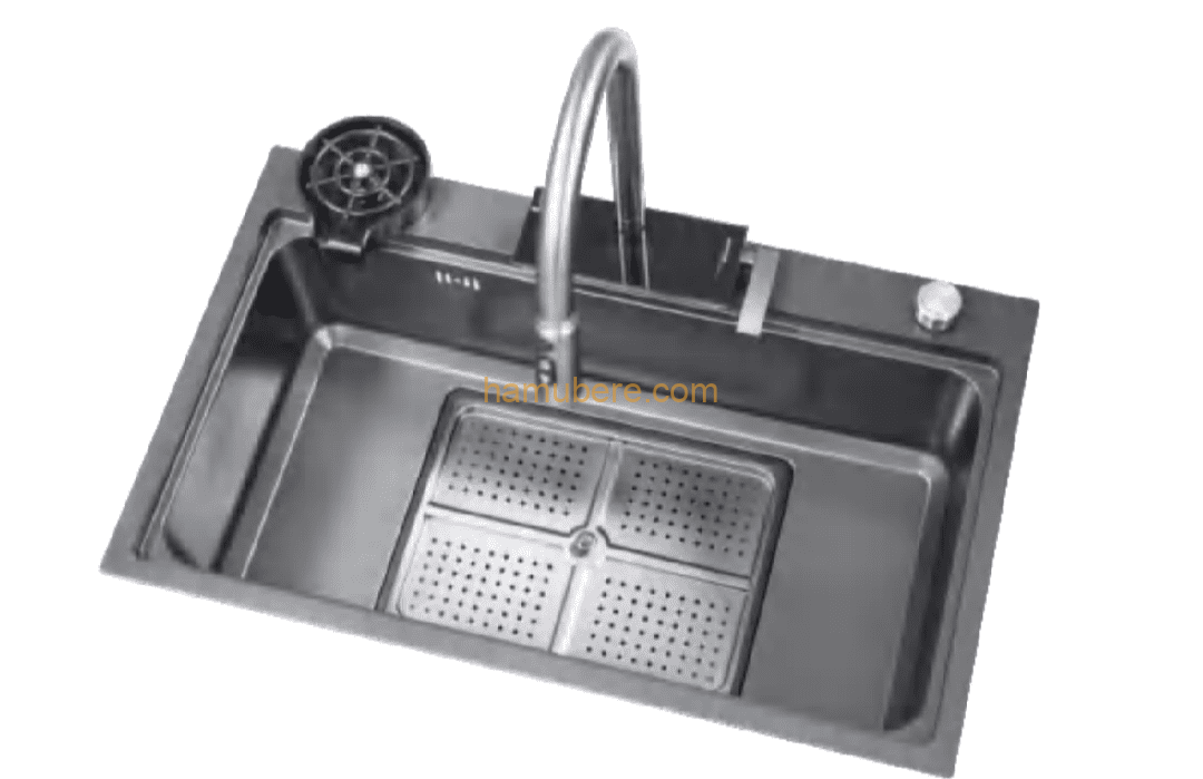 Sink stainless black steel