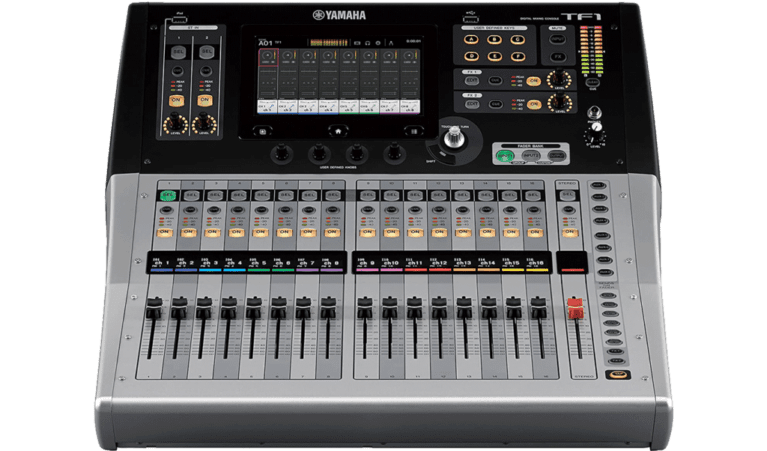TF1 E DIGITAL MIXING CONSOLE The Yamaha TF1 is a rack-mountable digital audio mixing console that features a touchscreen display, 17 motorized faders, and is expandable up to 40 input channels by adding the optional Tio1608-D I/O rack. Ideal for a multitu