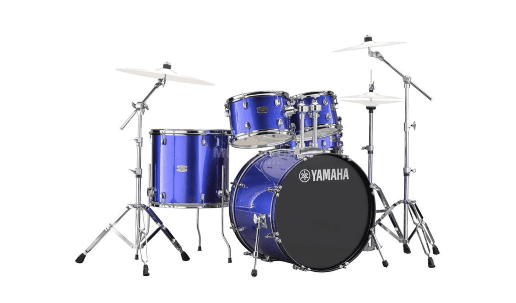 RDP2F5 DRUM SET FINE BLUE The new RYDEEN (5-piece shell pack) is exactly what any beginner or intermediate player would love to play. This drum set utilizes Yamaha hardware featuring Genuine Yamaha tom and pipe clamps and features solid and glitter finish