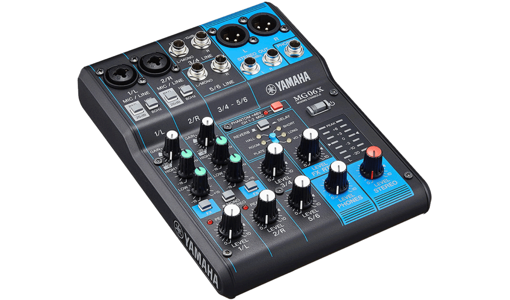 MG06 MIXING CONSOLE The MG06’s quality op-amp ensures that your mix sounds transparent and articulate. The MG06’s crystal clear D-PRE preamps will squeeze every drop of tone from your mics, with natural-sounding bass and smooth highs. Featuring switchable