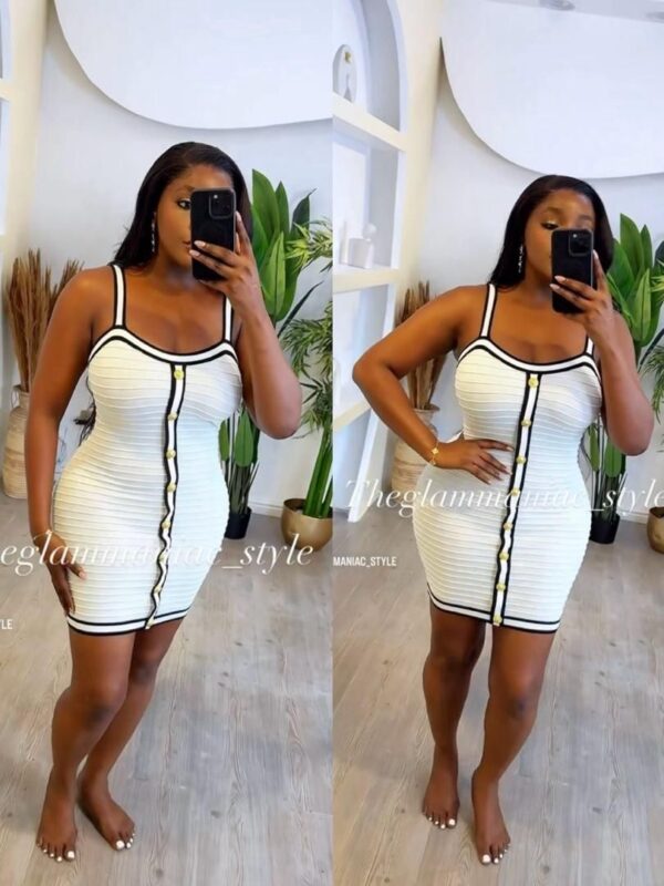 Casual Elegance Button Dress