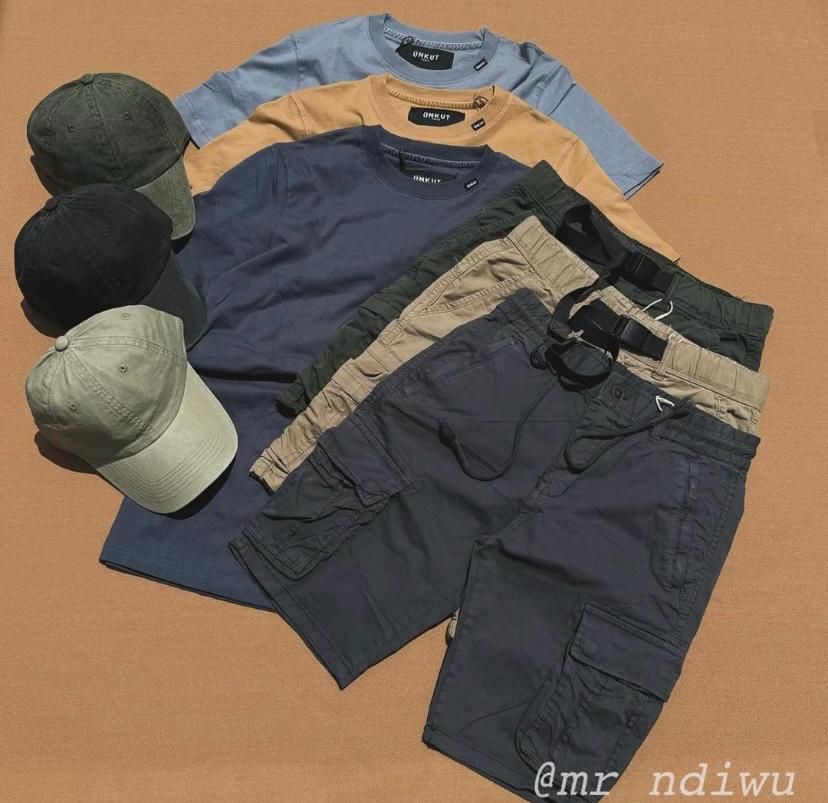 shorts, t shirt and cup outfit