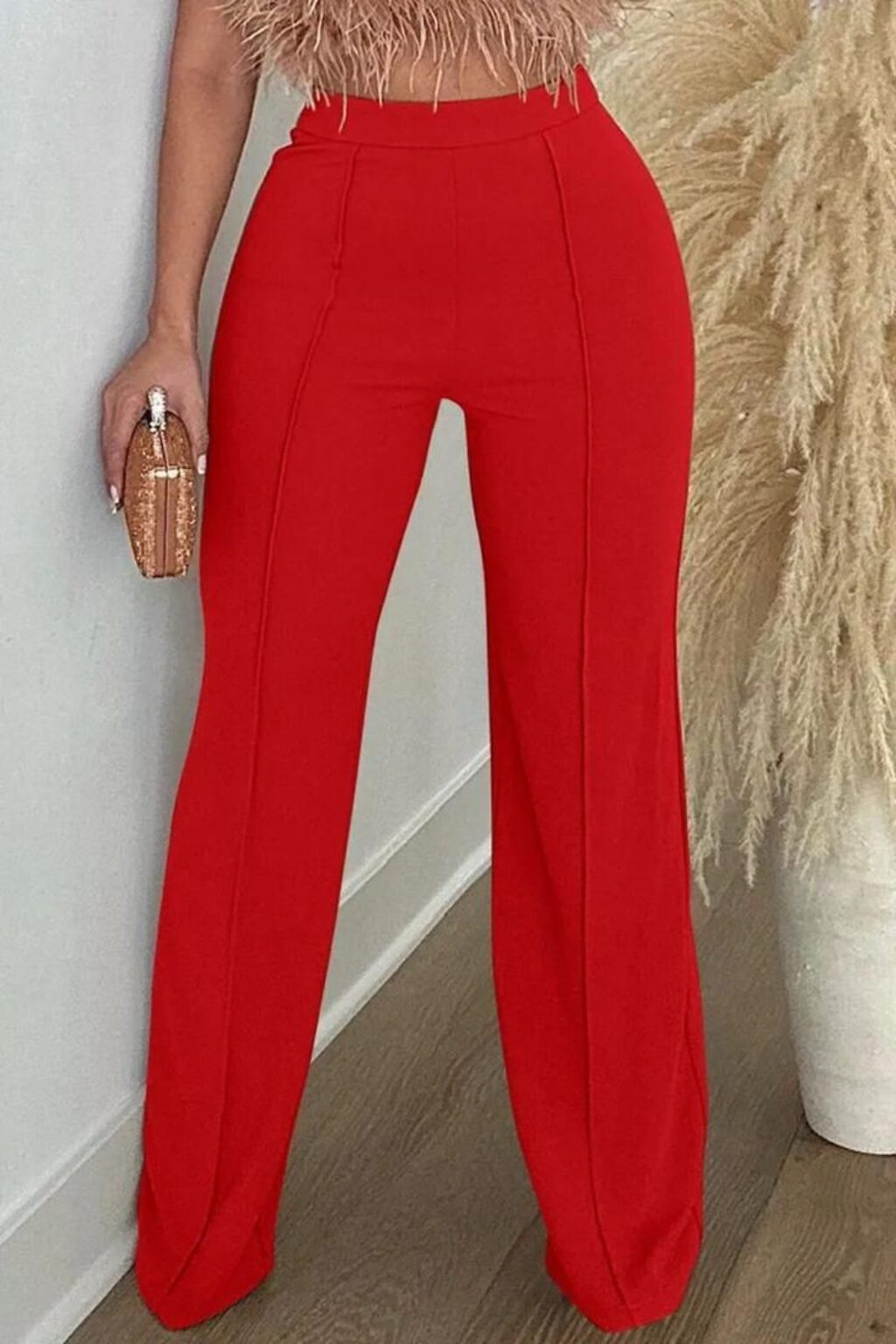 SHEIN Tall High Waist Flare Leg Pants