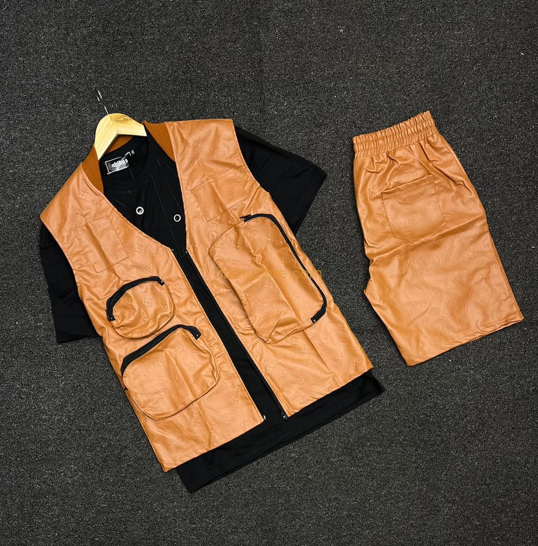 Master men’s Leather Trousers and vest