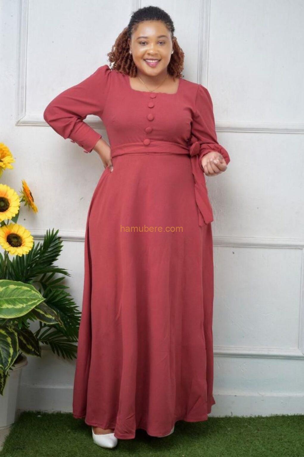 EDKAY Women’s Muslim Dress Saudi Arabic Abaya Long Sleeves Islamic Solid Prayer Elegant Polyester Gown