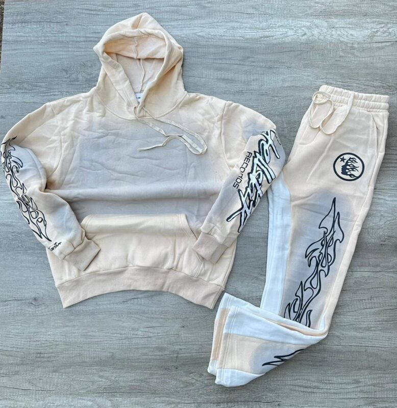 LOOSE FIT PRINTED HOODIE SET