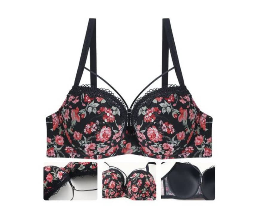 Binnys Plus Size Underwire Latest Push up Comfortable Lace Design Bra For Women.