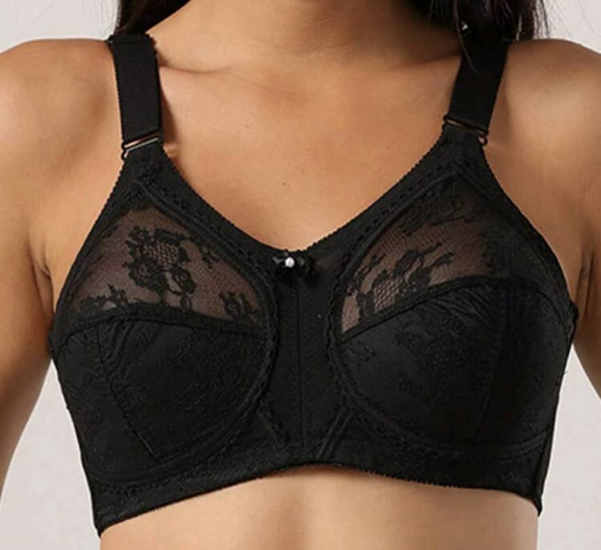 TELIMUSSTO Women’s Floral Lace Bra Plus Size Firm Hold Non Wired Non Padded Full Coverage Minimizer