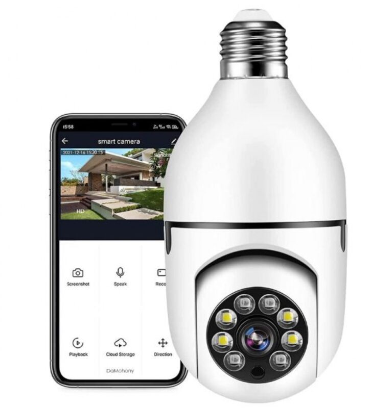 1080p Wireless 360 WIFI Light Bulb Security Camera