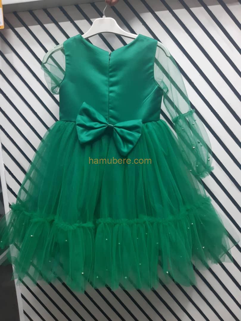 Green girls dress
