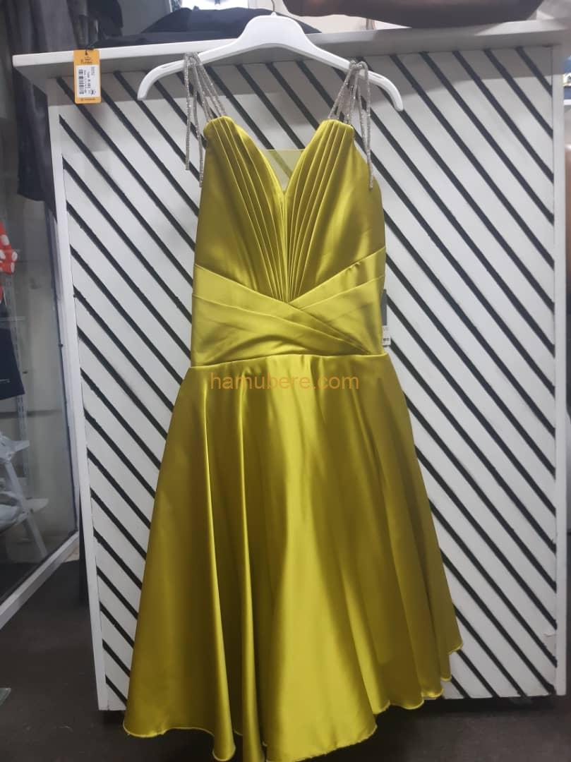 Green Long Satin Evening Dress