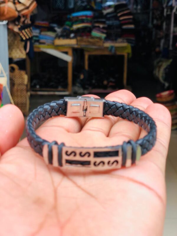 Men Leather Braided Bracelet