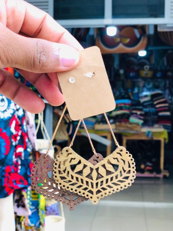 Wooden Women Earring