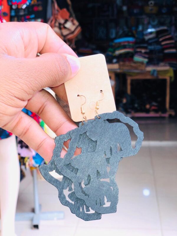 wooden Earring-Africa