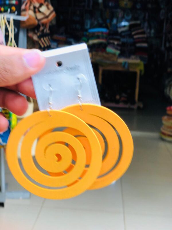 Wooden Circular Earring