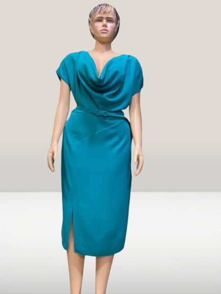 ROKSANDA ILINCIC ‘PERIDOT’ WOOL DRESS IN A STUNNING TEAL GREEN LADIES