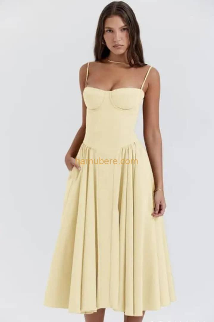Sleeveless Corset Midi Dress