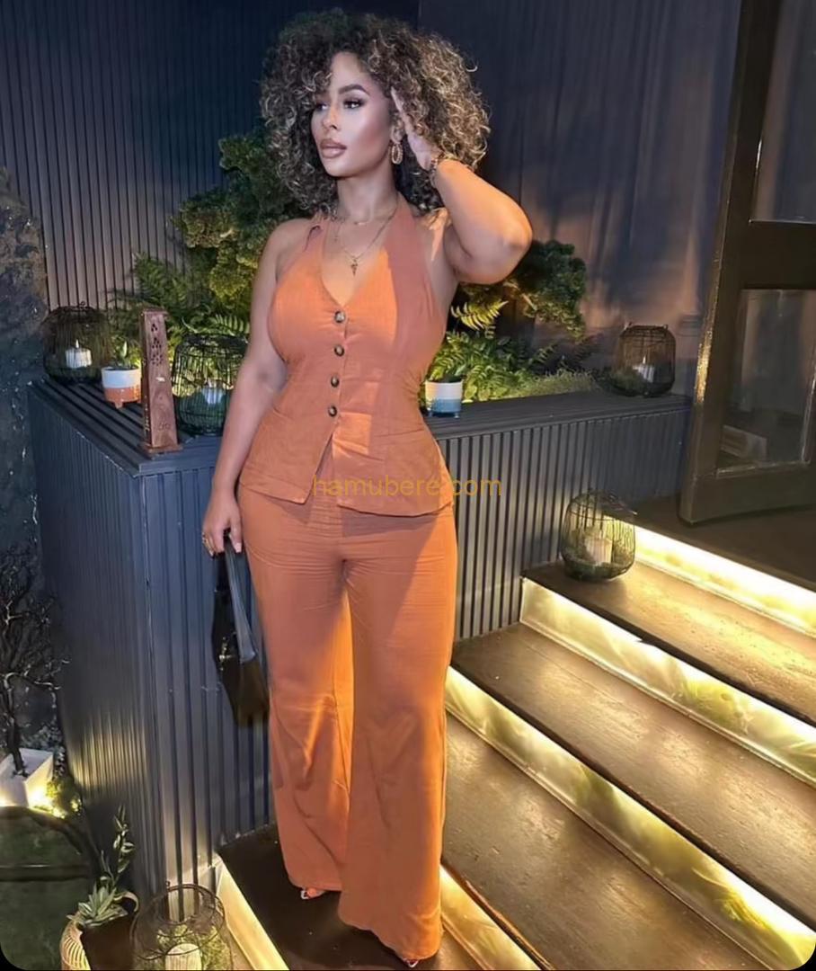 Cece Linen Pant Set – Rust