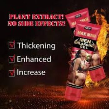 Max man men enlarging gel is vegan	Yes Warranty	Non\-Returnable What’s in the box	1 x Max Man\- Men Enlarging Gel Ingredients	Sodium PCA Gender	Men Basic Colours	Red Volume	50 ml