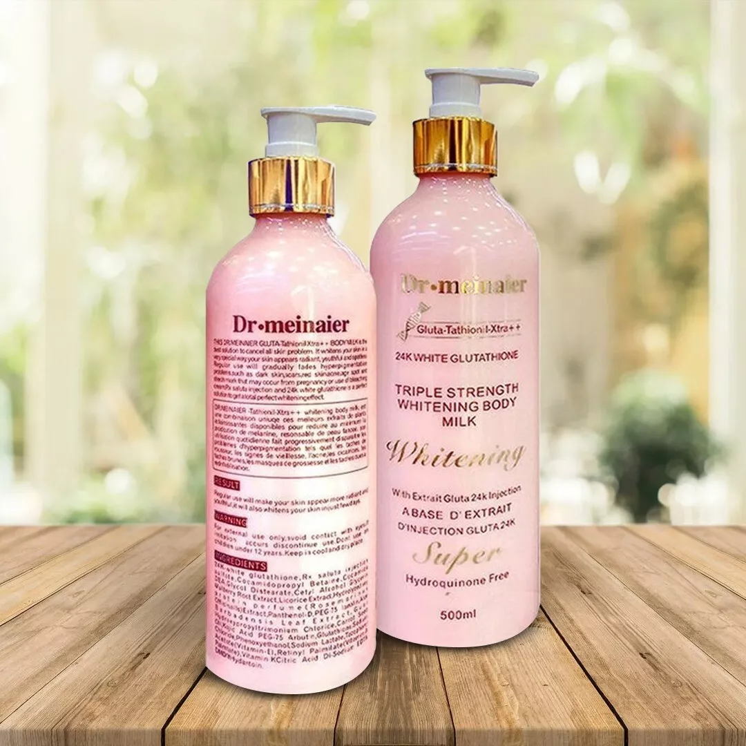 Dr Meinaier Triple Strength Whitening Body Milk Place of Origin: Guangdong, China Brand Name: DR.MEINAIER Product name: Whitening Body Lotion Use: Body Function: Nourishing\Moisturizer Skin type: All-skin Type: Skin Care Lotion Effect: Moisturizing Hydrat