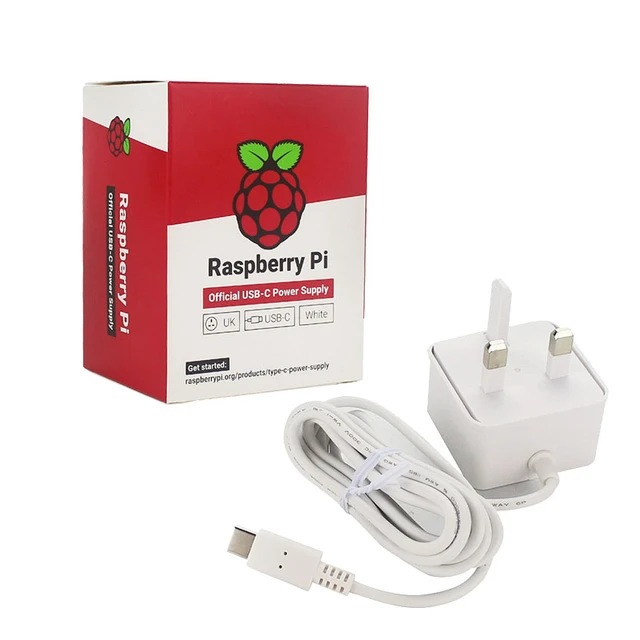 Raspberry Pi Power Supply-5.1V 3A-White USB Type C