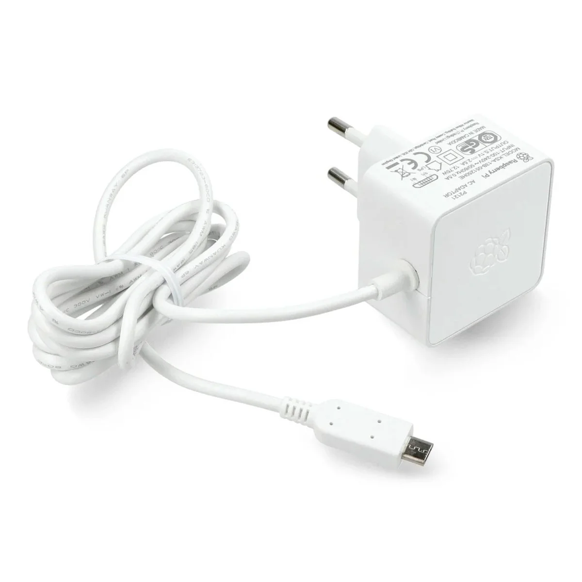 Power Supply Raspberry Pi 3 Micro USB-5.1V 2.5A White