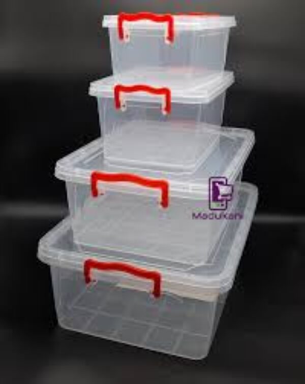 4PCS Extra Large Storewell Self Locking Kitchen Storage Set Type: Lidded Storage Bins Number of Items in Set:4 Features: Lidded Shape: Rectangular Warranty:7 Days