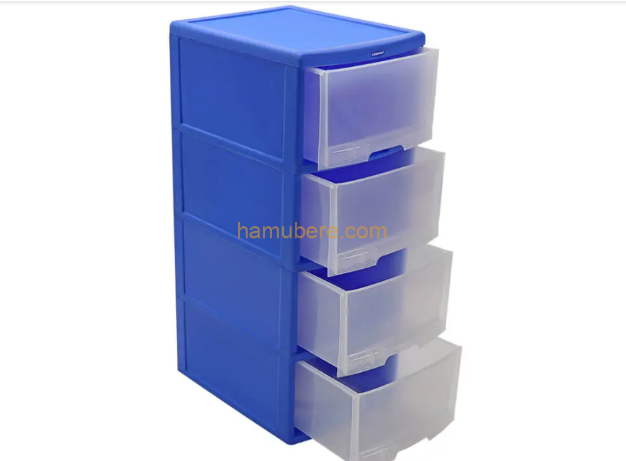 Large drawer 4 stack Dimensions530 × 442 × 1020 mm  TURQUOISE GREEN  Material  Plastic