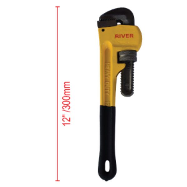 Pipe Wrench,Size: 300mm (12″) Size:12″” (300mm) Max clamping diameter:42mm Mobile jaw drop-forged with high quality carbon steel Inactivate treatment Body material:ductile cast iron