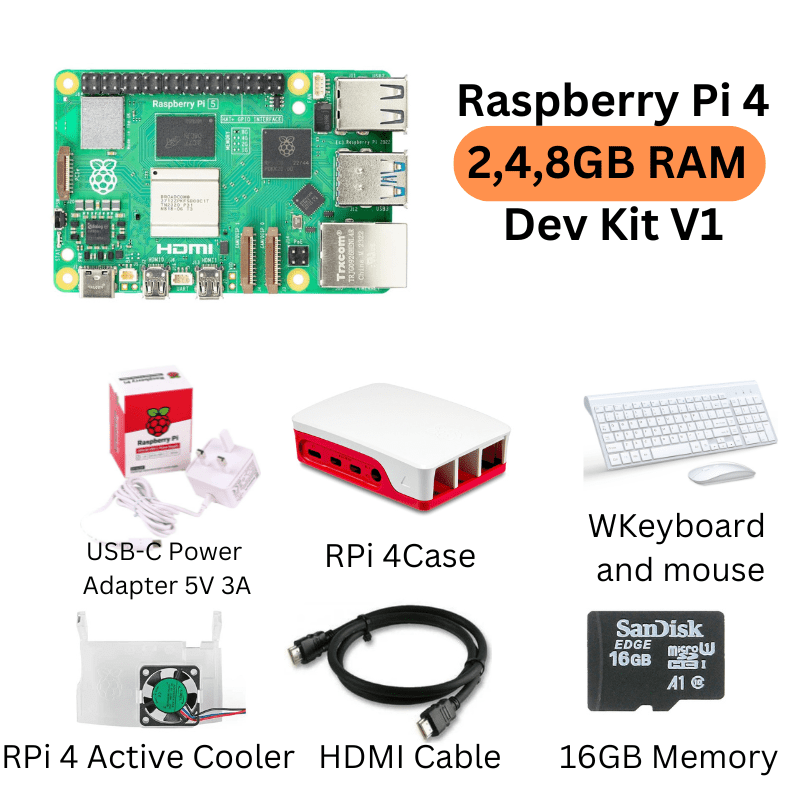 Raspberry Pi 4 2GB 4GB 8GB RAM Dev Kit NTRPI002