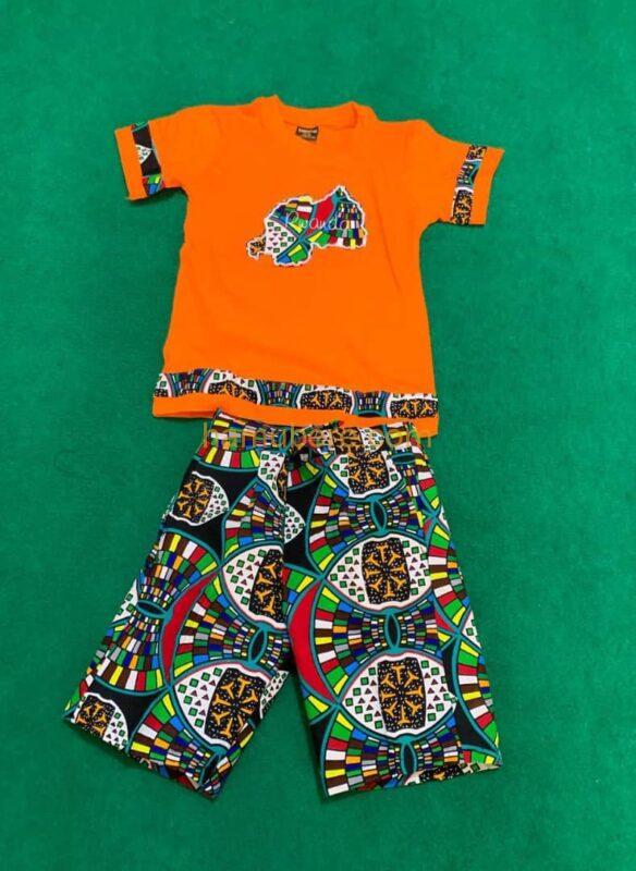 Fashion Rwanda Kid Boys Two Pieces Short Set