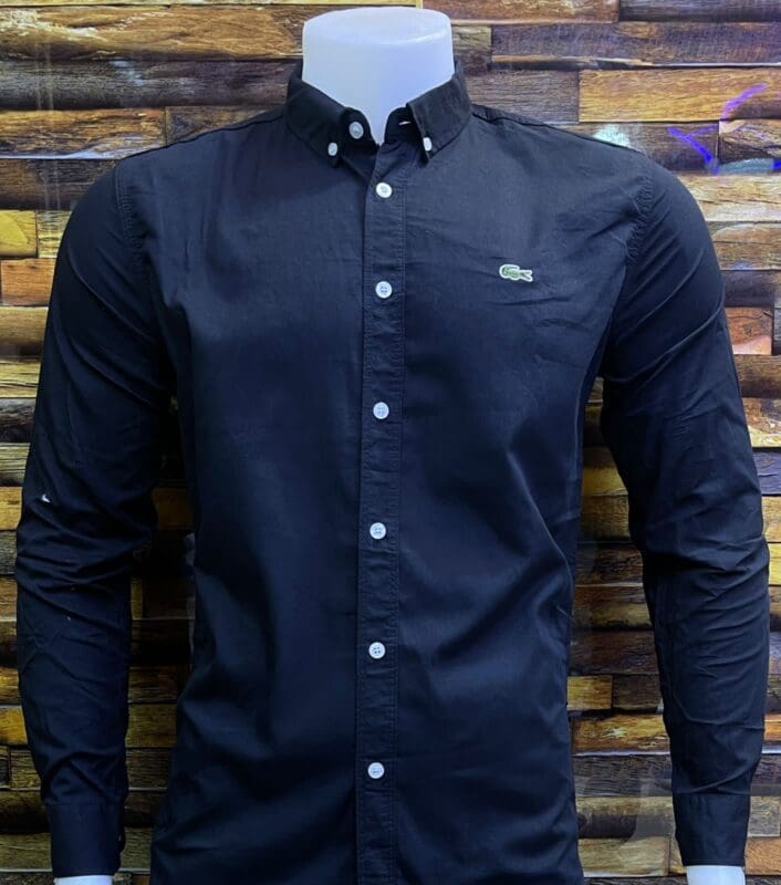 Lacoste Mens Slim Fit Stretch Cotton Poplin Shirt