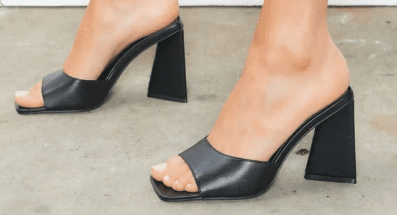 Square-Toe Chunky Mule