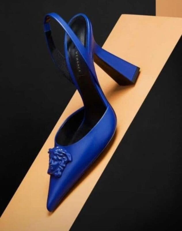 Versace Medusa Pumps Lapis Blue