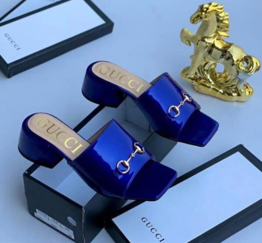 BLUE GUCCI BLOCK HEELS SIZE 38-43