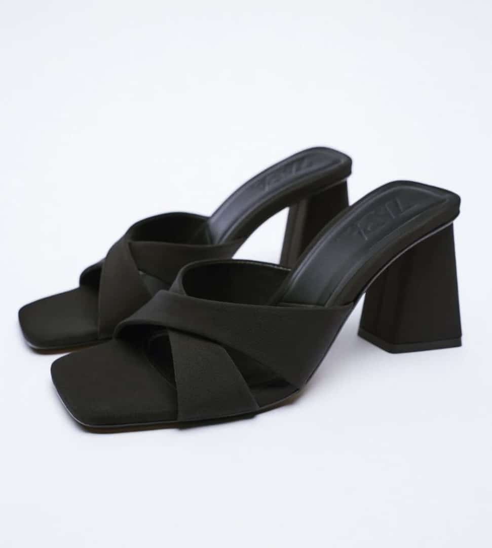 2023 Latest Design Ladies Heels Squire Open Toe Cross Strap High Heel Sandals Women Party Shoes