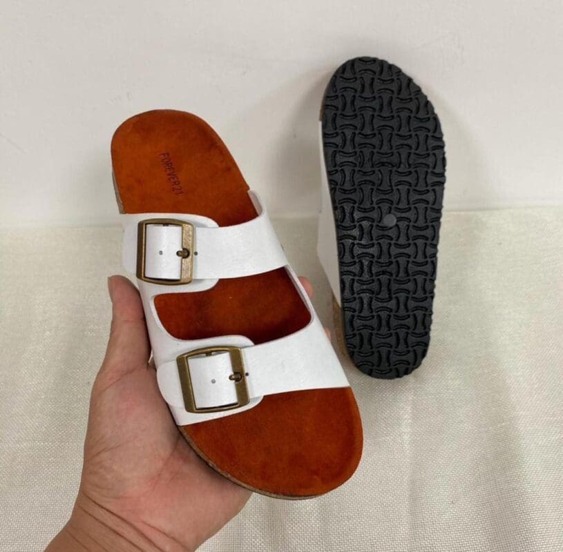 BIANCA CORSO ROMA 9 SLIPPER IN WHITE LEATHER WITH SOFT FOOTBED