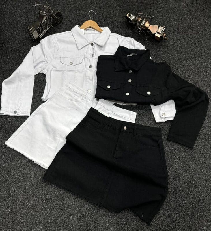 Aria 3 PC Denim Skirt Set