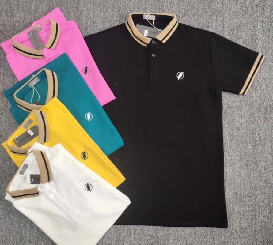 High Quality Polo Shirt Men Korean Fashion Clothes White Short Sleeve Casual Fit Slim Man Embroid Polo Shirt Button Collar Tops