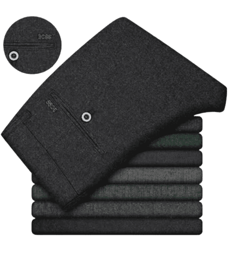 Suwequest Autumn Men’s Business Straight Slim Casual Pants Stretch Trousers Male