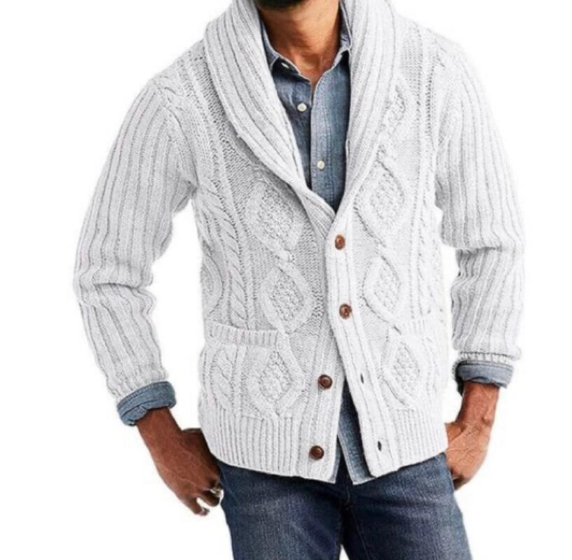 Men’s Cardigan Sweater Autumn Winter Fashion