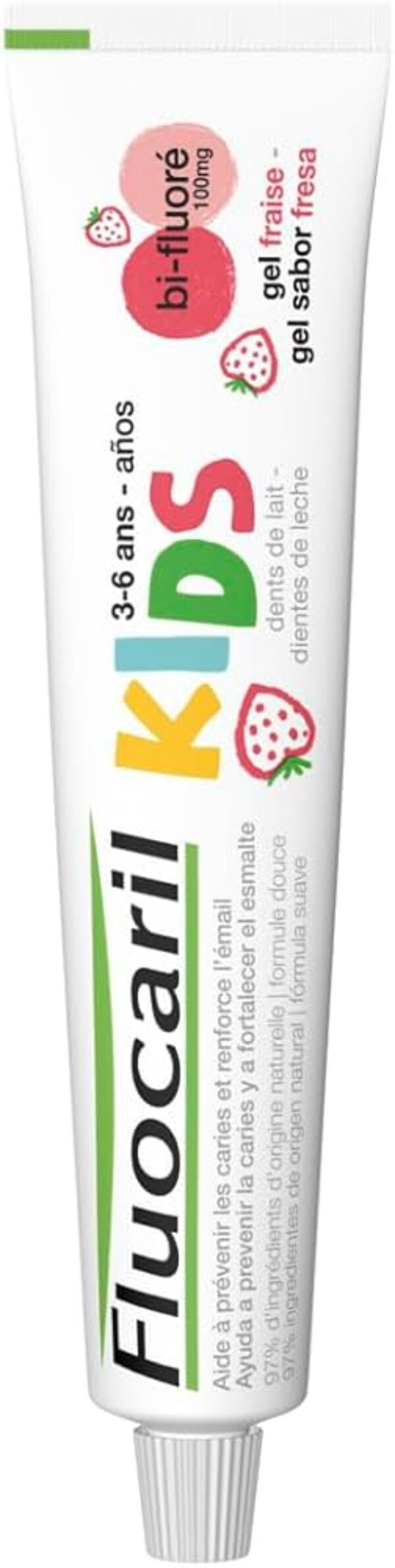 Fluocaril Kids (3-6Years) Bi fluorinated Strawberry gel Toothpaste 50ml