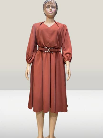 ZANZEA Casual Loose Women Long Dresses Tie Back Waisted 2023 Fashion Vintage Maxi Dress Puff Sleeve Party Pleated Robe