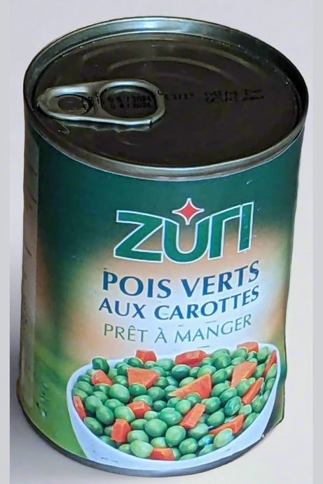 zuri green peas with carrotes