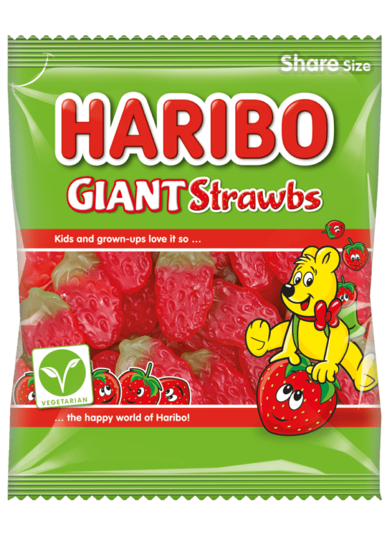 haribo Giant Strawbs 160g