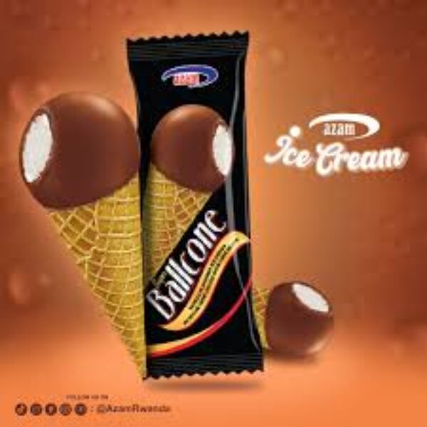 Azam ball cone ice cream