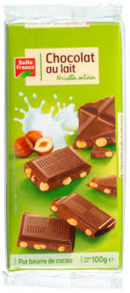 Belle France Chocolat au lait aux noisettes entieres 200g