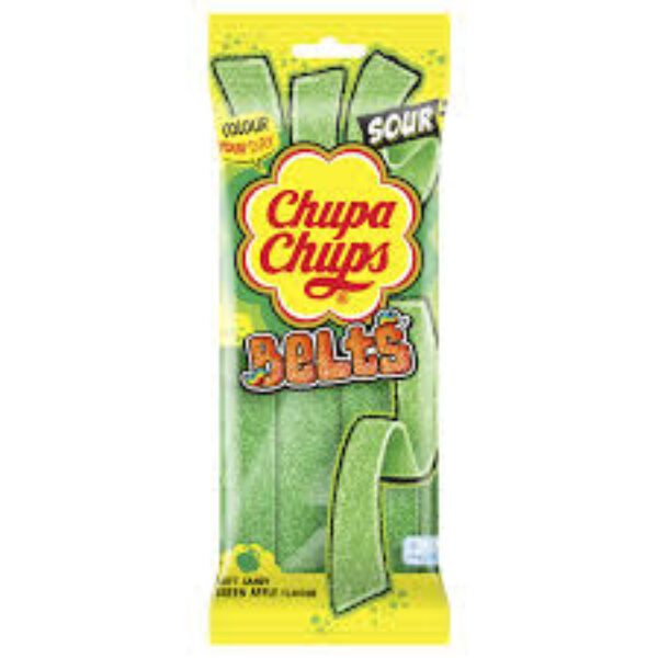 Chupa Chups Sour Apple Belts Pack 90g