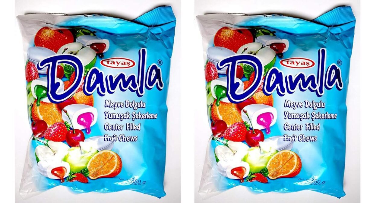 Damla chewing candies Tayas Mix with fruit filling 350g